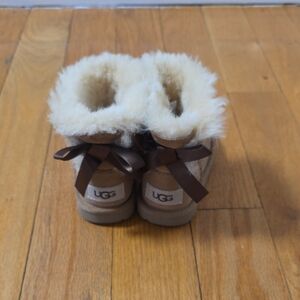 UGG Brown Boots with Cream Fur